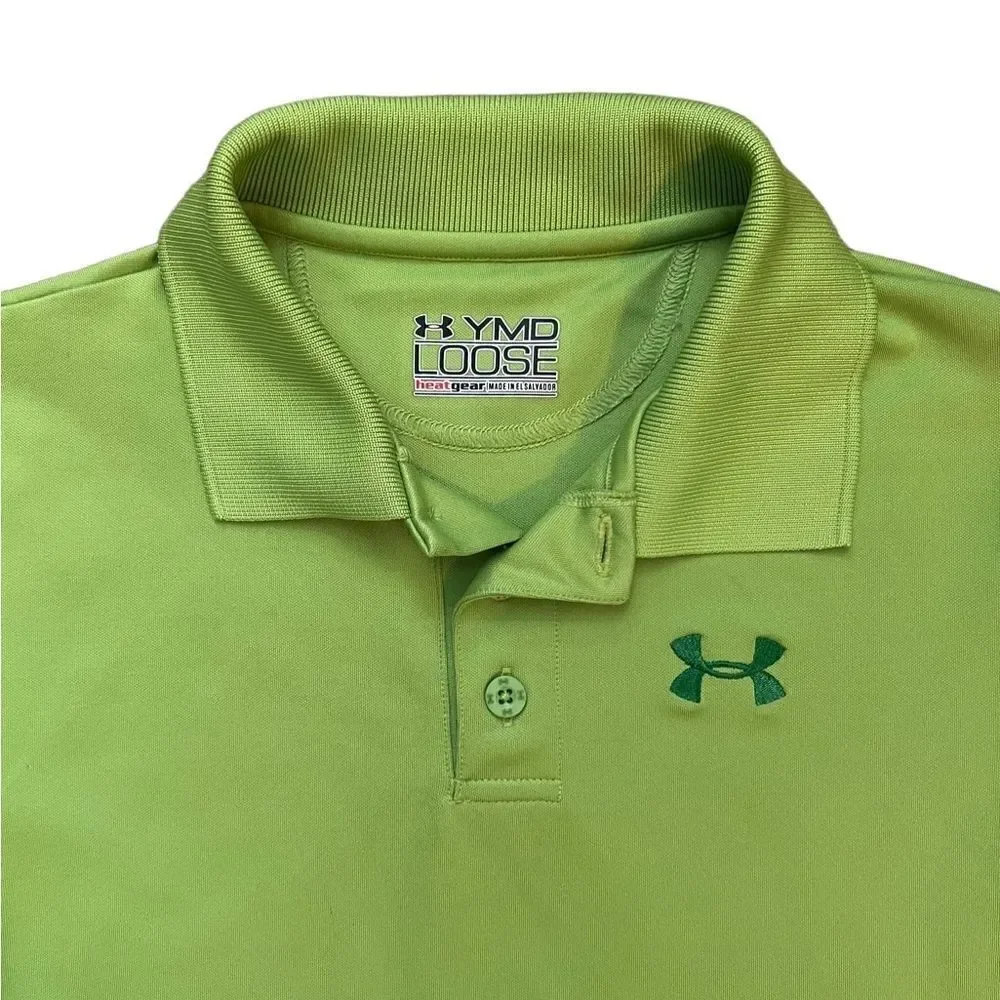 Under Armour Youth Medium Avocado Green Polo Shirt